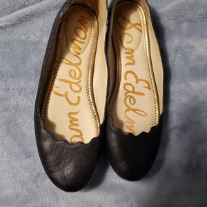 Sam Edelman black leather flats size 8